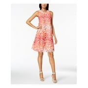 $99 Womens New 1252 Pink Printed Sleeveless Dress 2 Petites B+B